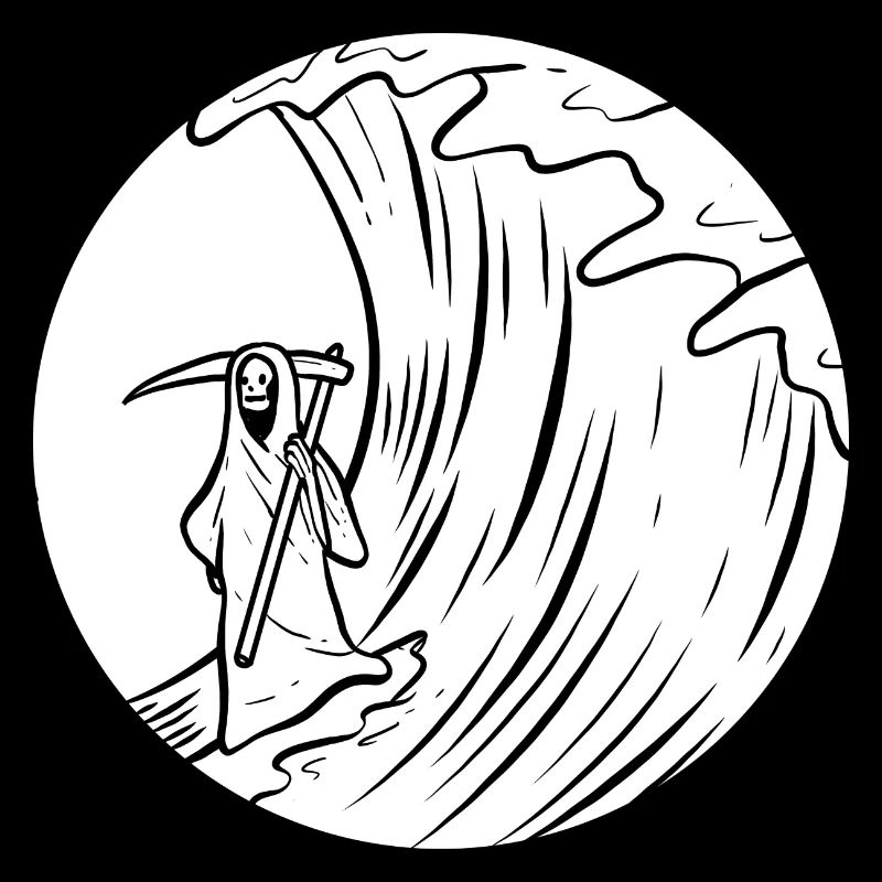 Reaper Surfer Hardcore Surfer Gift