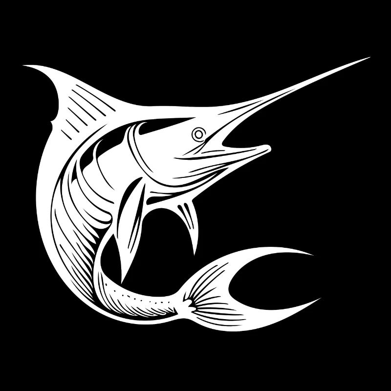 Fast sailfish - elegant fan fish