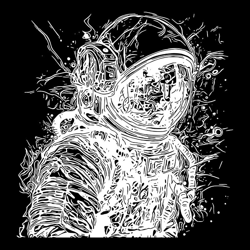 Vintager Astronaut mit Helm
