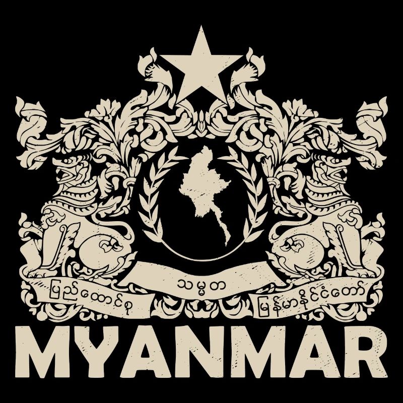 Burma Asien Myanmar Flagge Bamar Urlaub