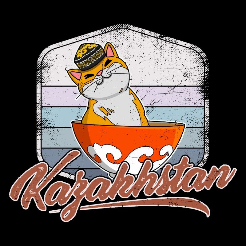 Kasachstan Kasach UdSSR Katze Flagge Normaden
