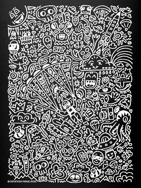 Doodle Paragliders blanc
