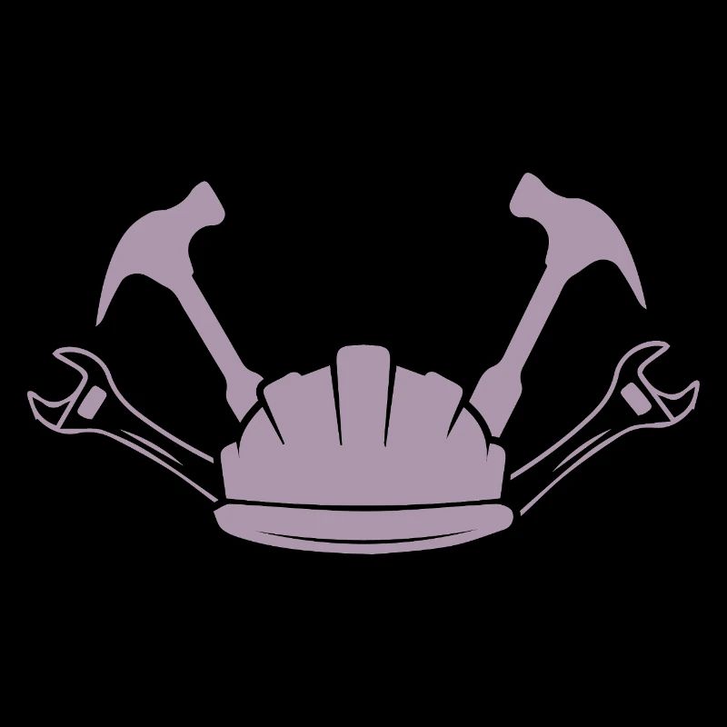 Construction Site Construction Worker Craft Helmet Silhouette