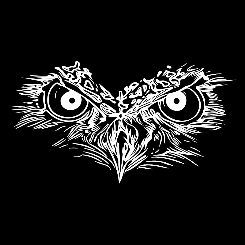 Starrende Eule Augen - Kauz Schnabel