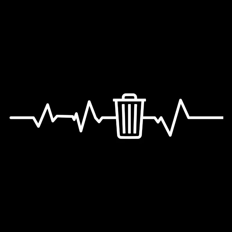 Dustbin Heartbeat Dustbin Dustbin Rubbish white