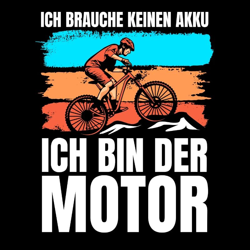 Fahrradfahrer Ich bin der Motor