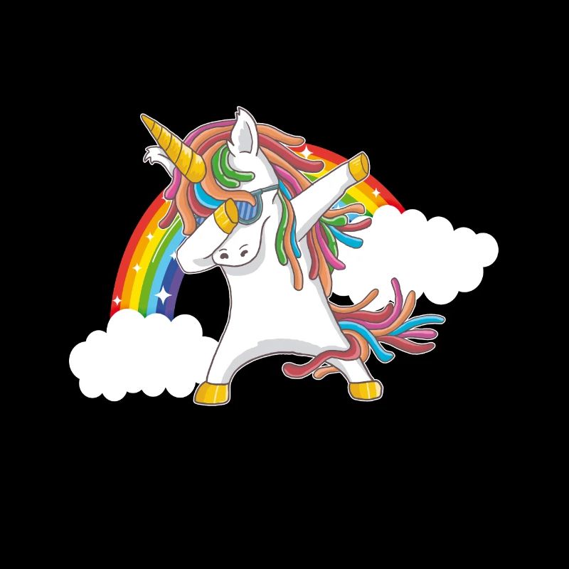 dabbing unicorn einhorn regenbogen