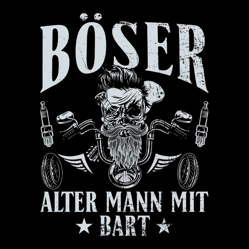 Böser alter Mann mit Bart