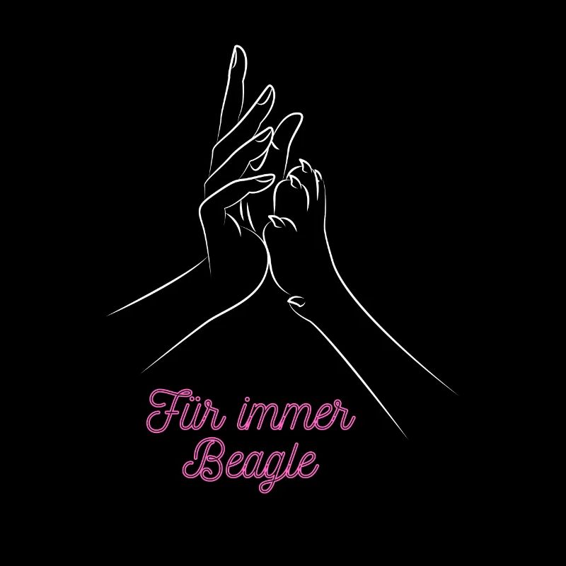 Für immer beagle hand pfote geschenk idee spruch