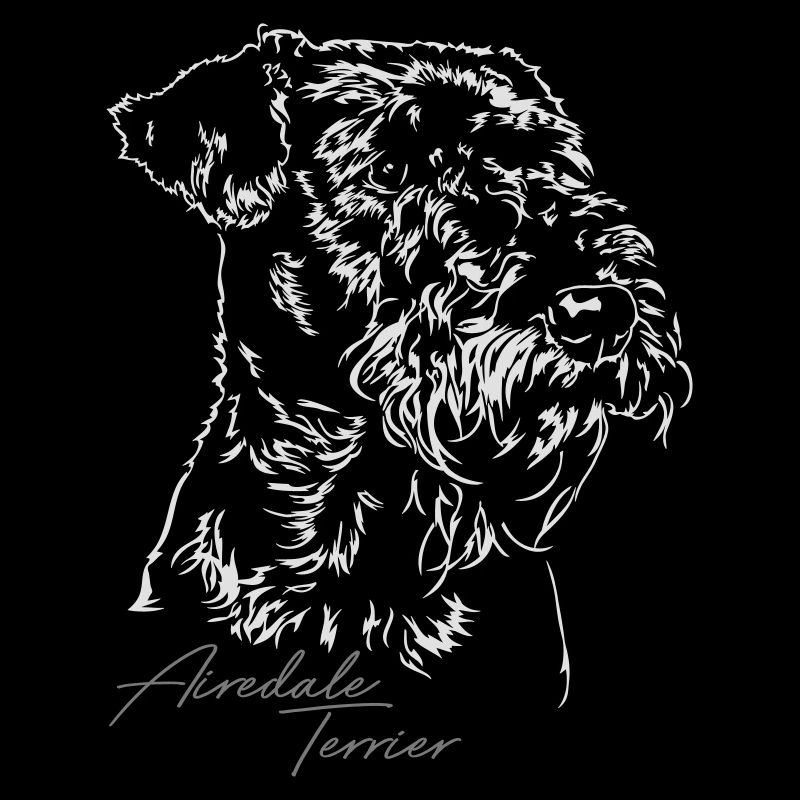 AIREDALE TERRIER portret psa pies wilsigns