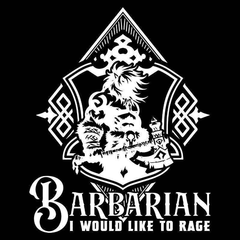 Barbaren-Klassenemblem-RPG-Spiel