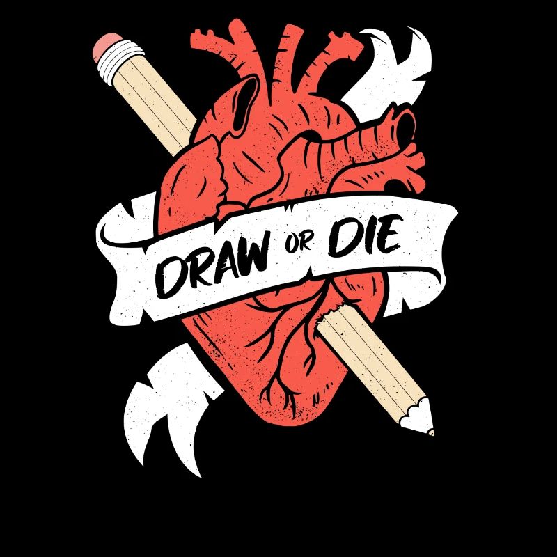 Zeichne oder stirb - Künstler lustig