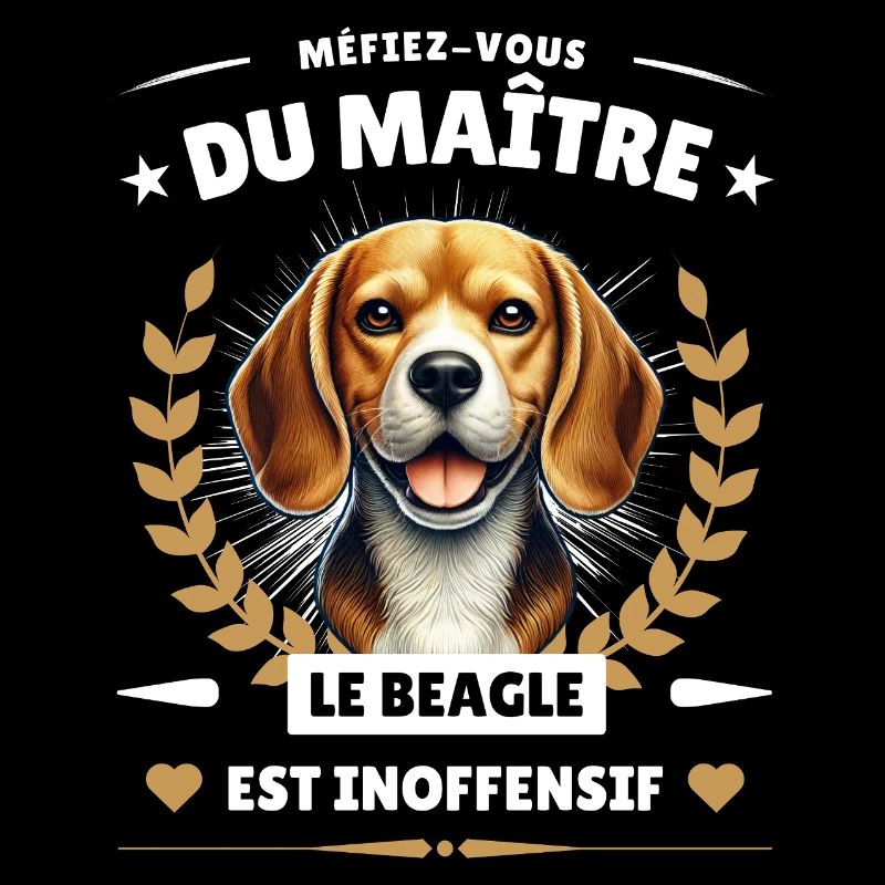 Vorsicht vor dem Meister, der Beagle ist harmlos!