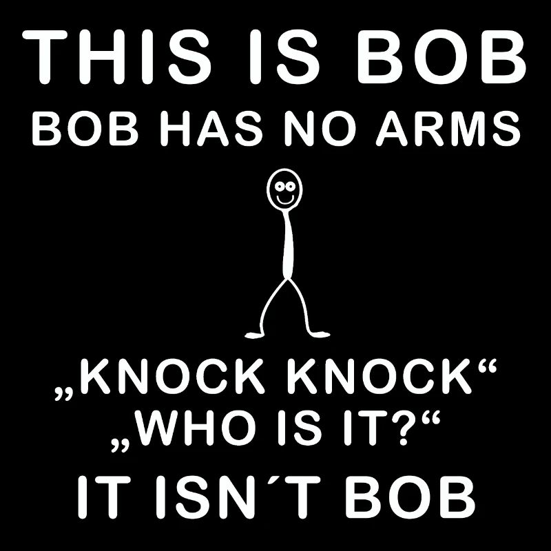 Schwarzer Humor Stickman Bob