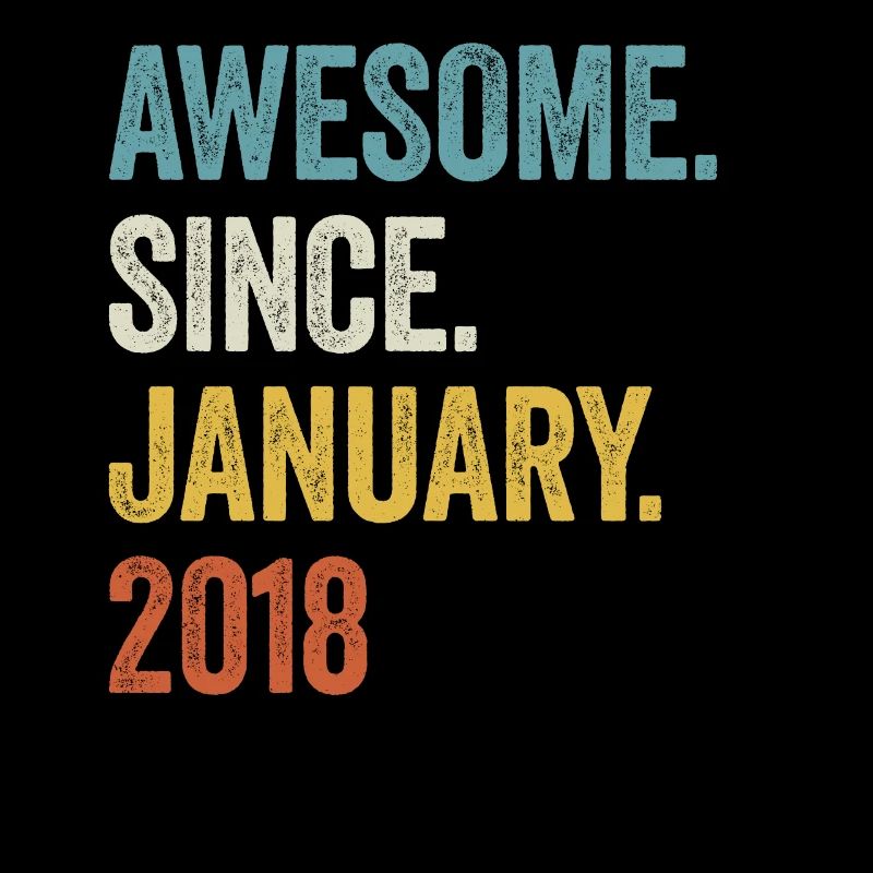 5 Years Awesome Since January 2018 5th Birthday