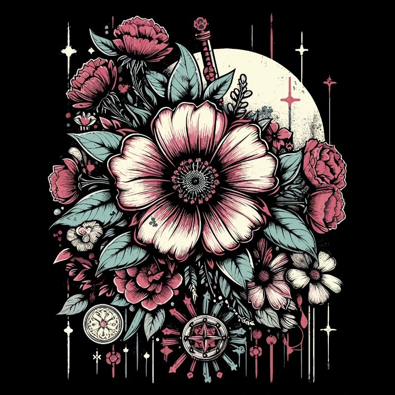 Grunge Floral Pattern