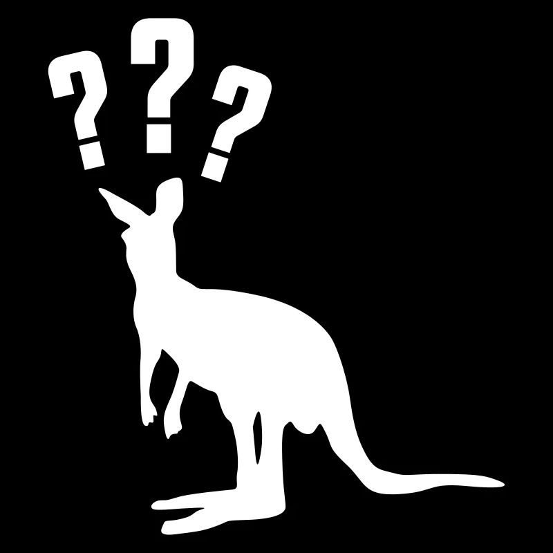 point d'interrogation silhouette kangourou
