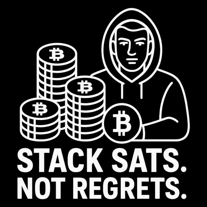 Conception de sweat à capuche Bitcoin – Stack Sats. Pas de regrets.