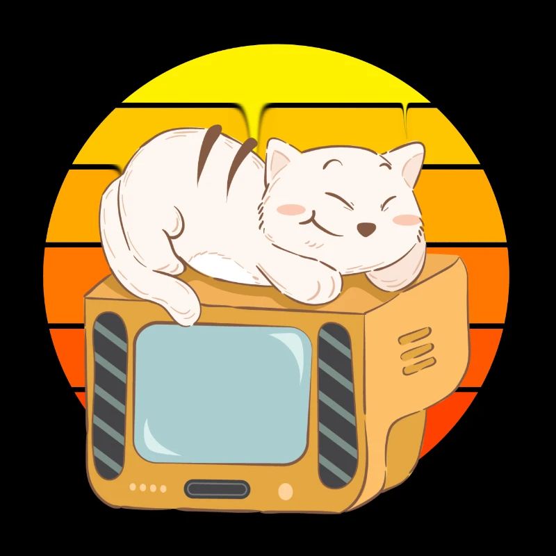 Cat Tv Sunset
