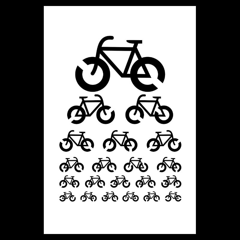 Affiche de test oculaire de vélo Landoltring