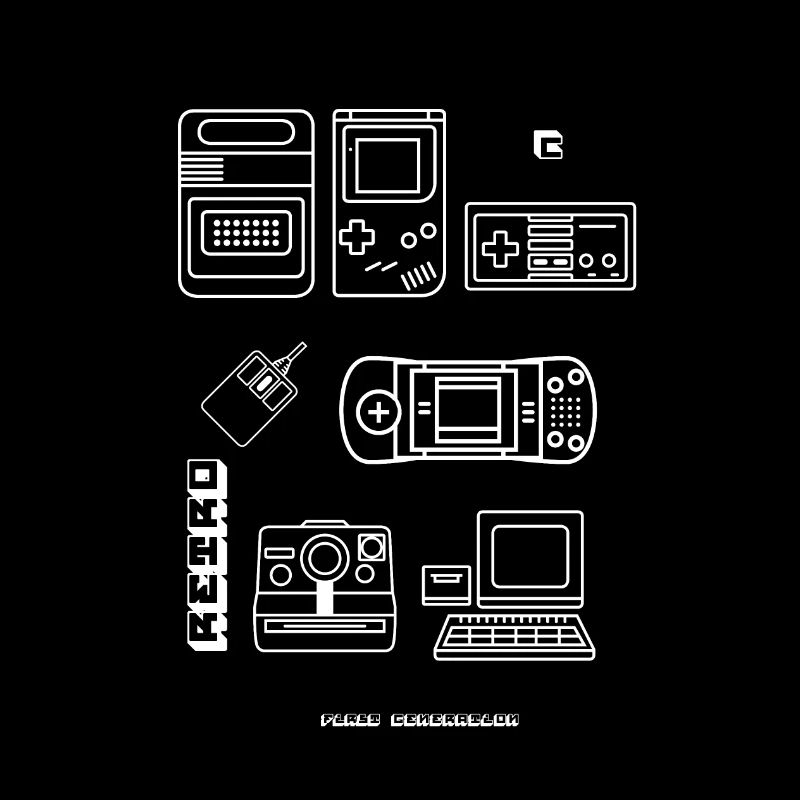 retro game blueprint nerd pc game 8bit console lol
