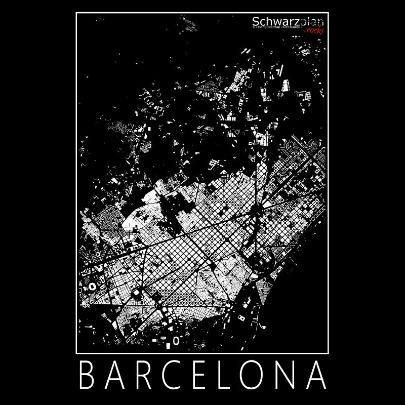 Plan noir Schéma de Barcelone