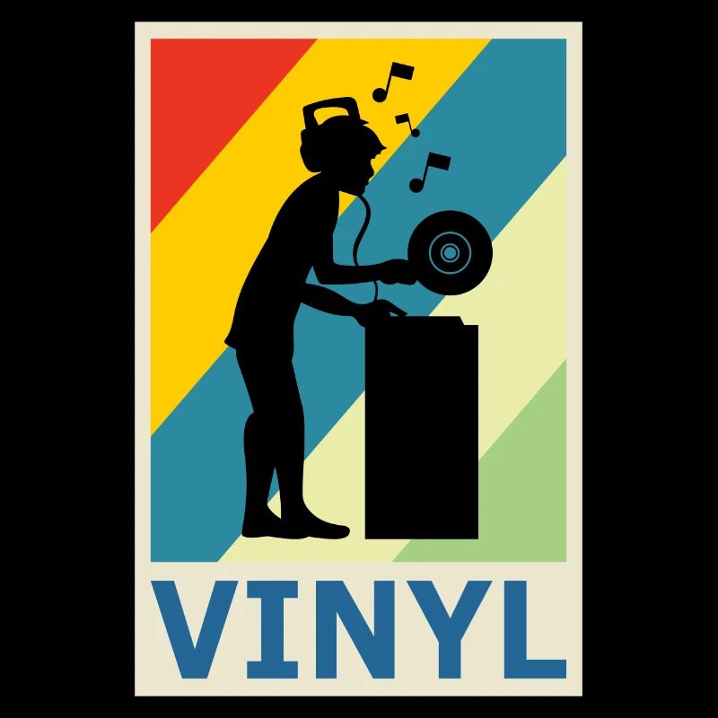 Retro Vintage Style DJ Deejee Vinyl Record