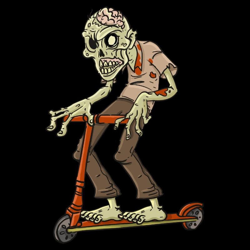 Zombie auf Roller - Geschenkidee