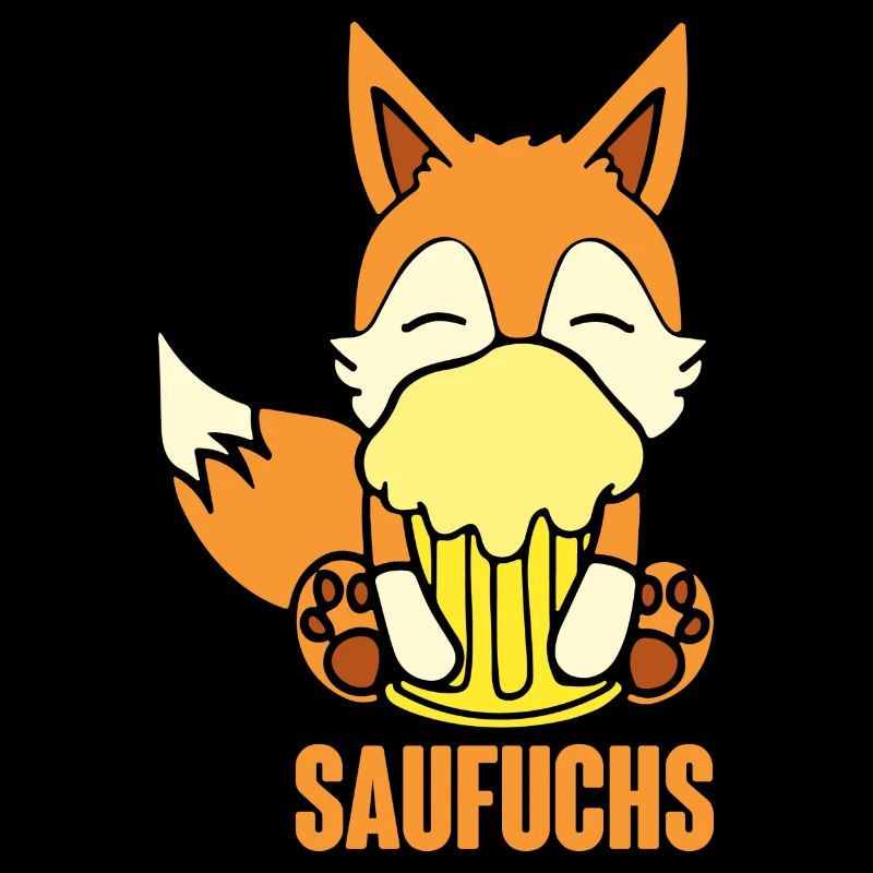 Fuchs Saufuchs Biertrinker Saufen Bier