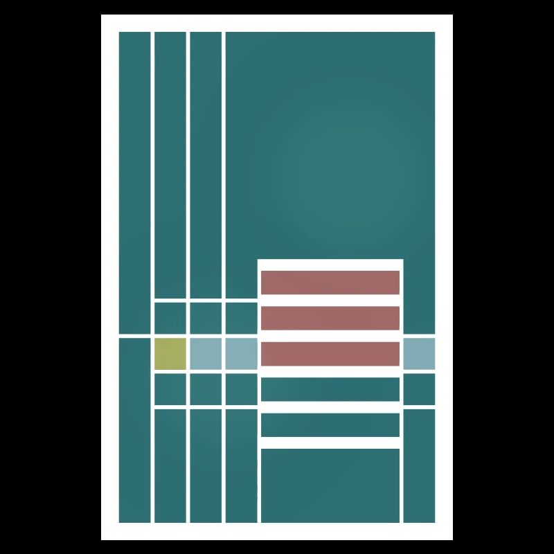 affiche graphique de style Bauhaus 001