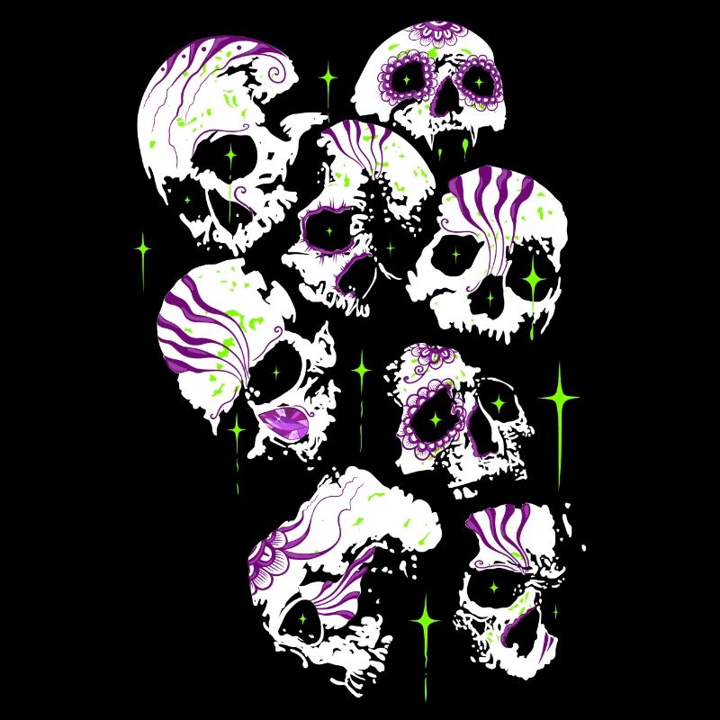 Totenköpfe Totenschädel Halloween Sugar Skulls