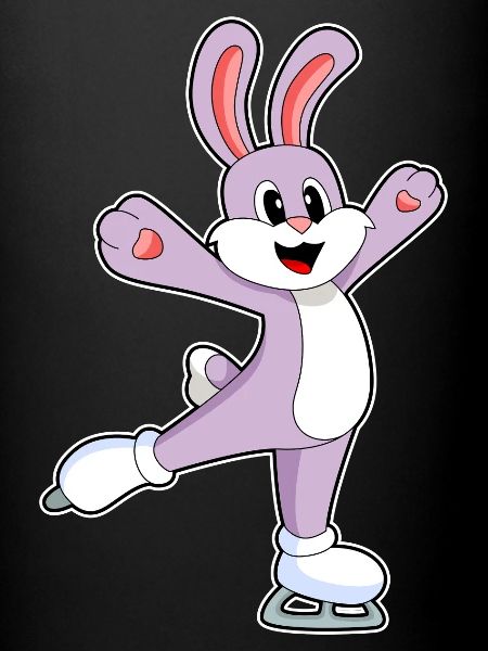 Lapin patins à glace
