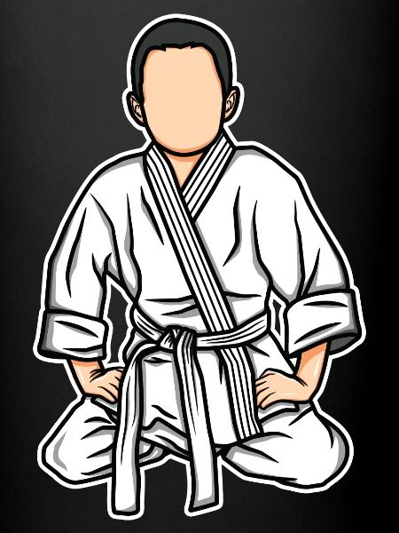 Funny judo kid