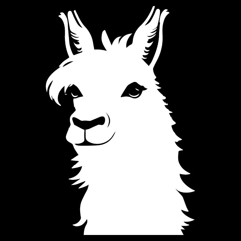 Drôle de lama Silhouette Cheeky Fun Lamas