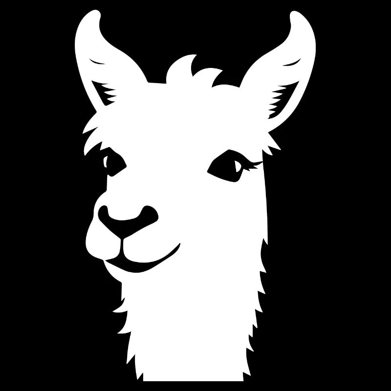 Drôle de lama Silhouette Cheeky Fun Lamas