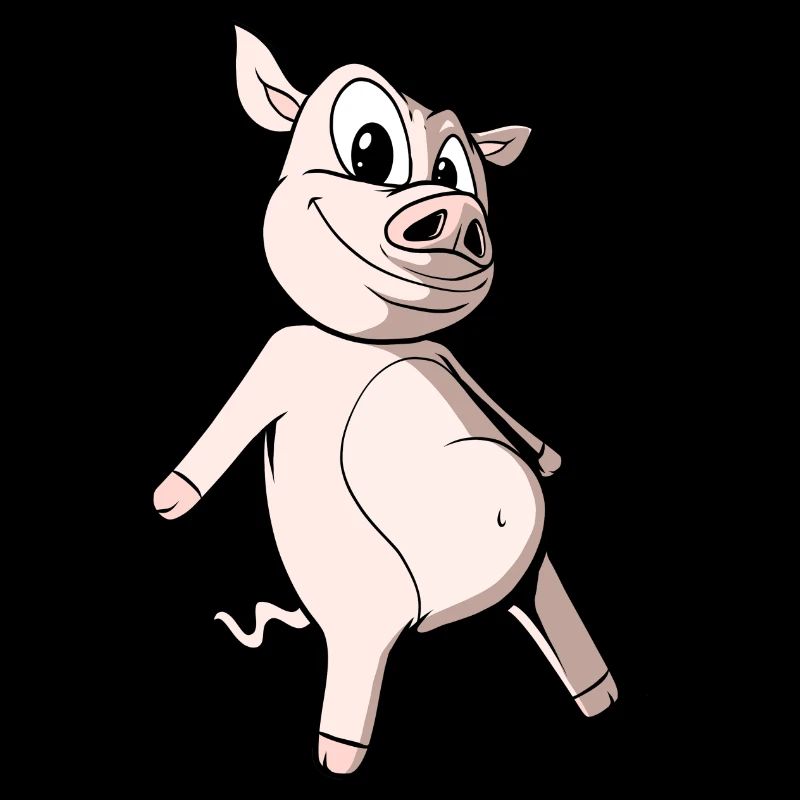 Cochon cochon drôle et heureux