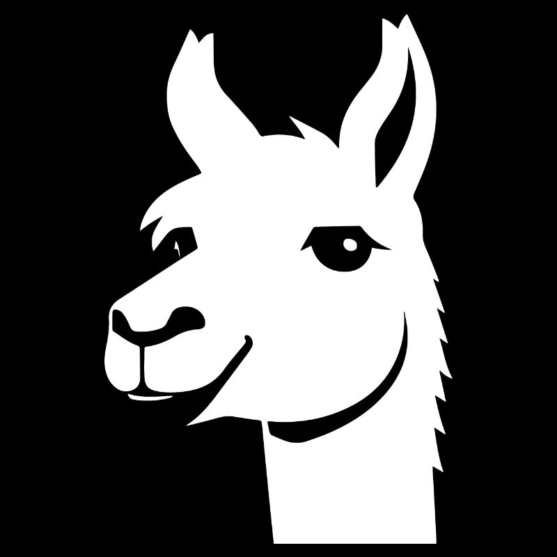 Lama Drôle Silhouette Effronté Amusant Lamas