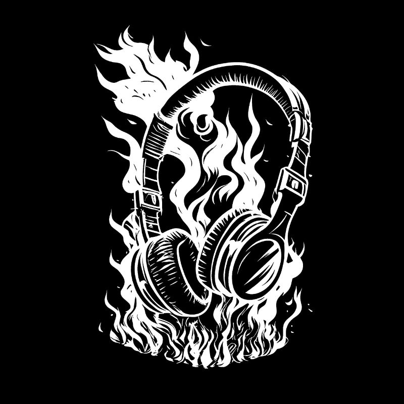 Brennende Kopfhörer