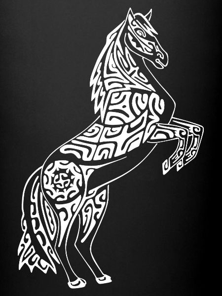 Cheval blanc tatoué