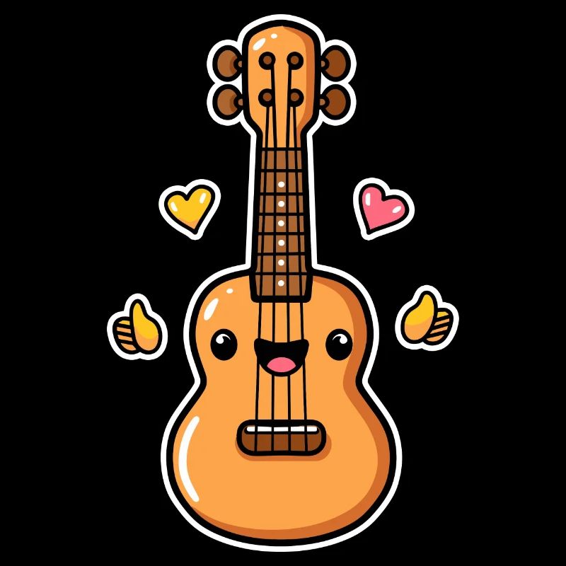 Ukulele Cartoon-Stil