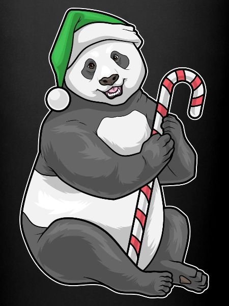 Panda Canne de Noël