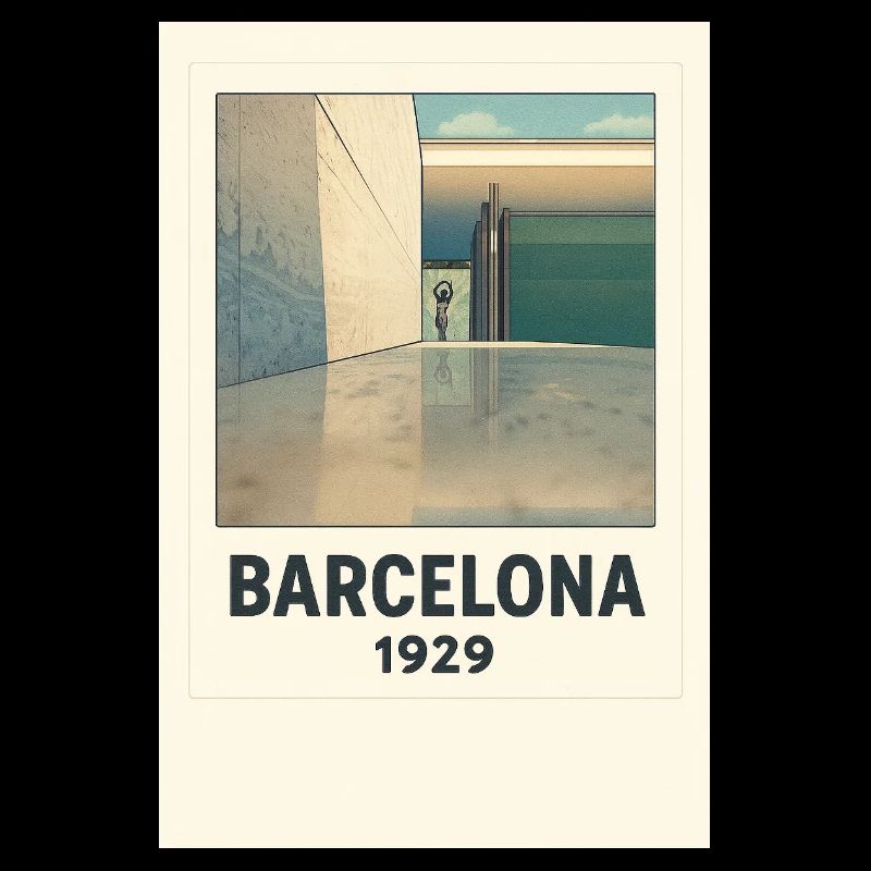 Barcelona 1929 Architekturstil Poster