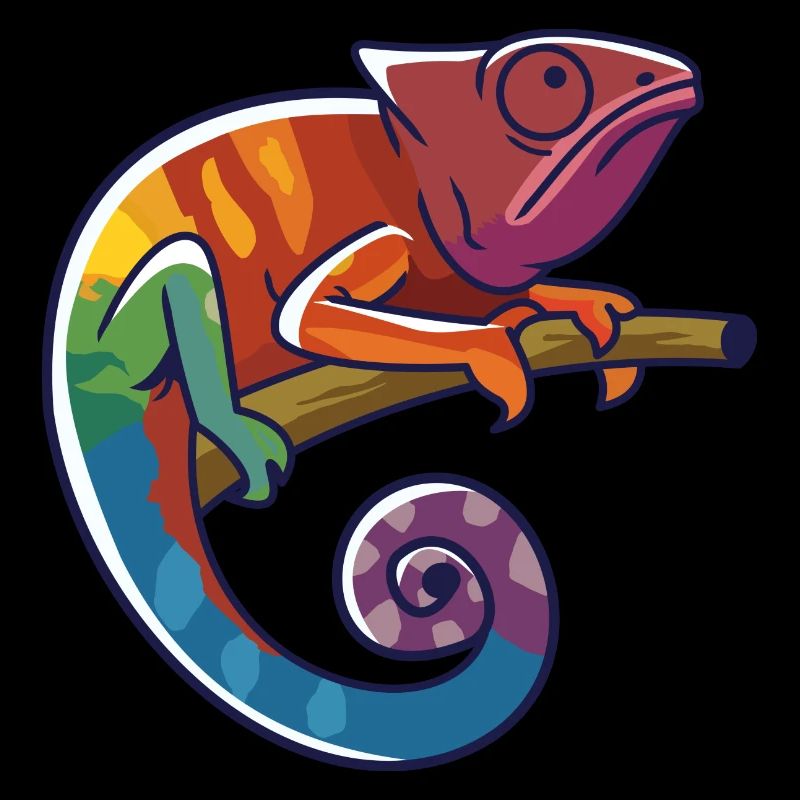 Chamäleon Farbenfroh