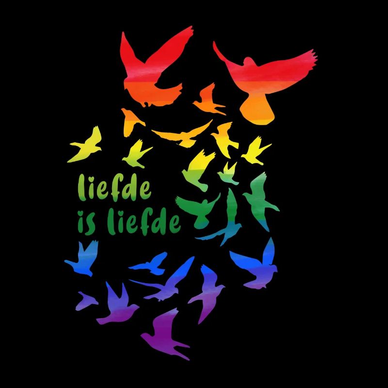 liefde est liefde, arc-en-ciel, sourd, oiseaux
