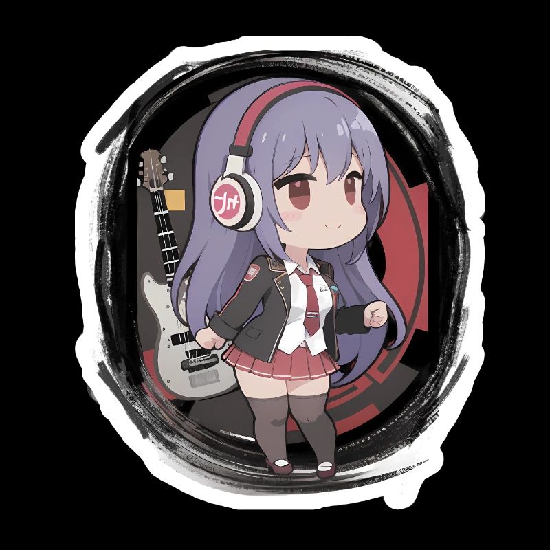 Chibi girl with a guitar