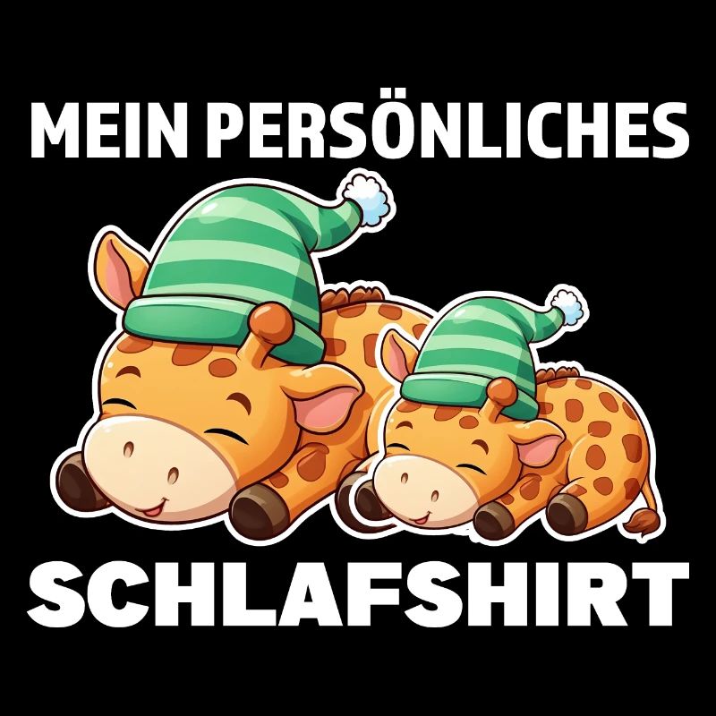 Schlafshirt Giraffe Schlafanzug Geschenk