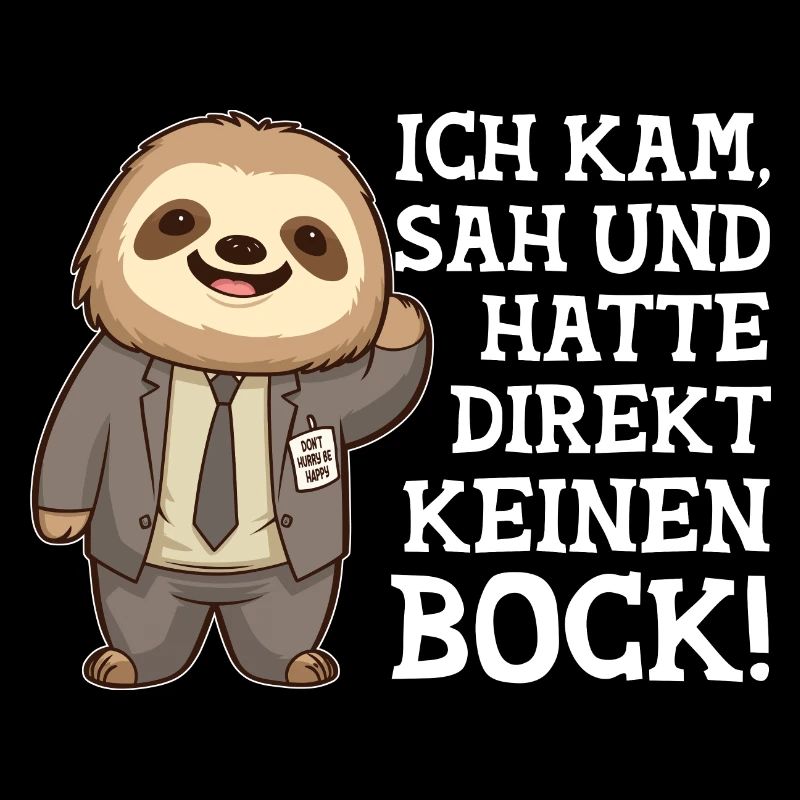 Faultier Chef Spruch - Mitarbeiter Geschenk Büro