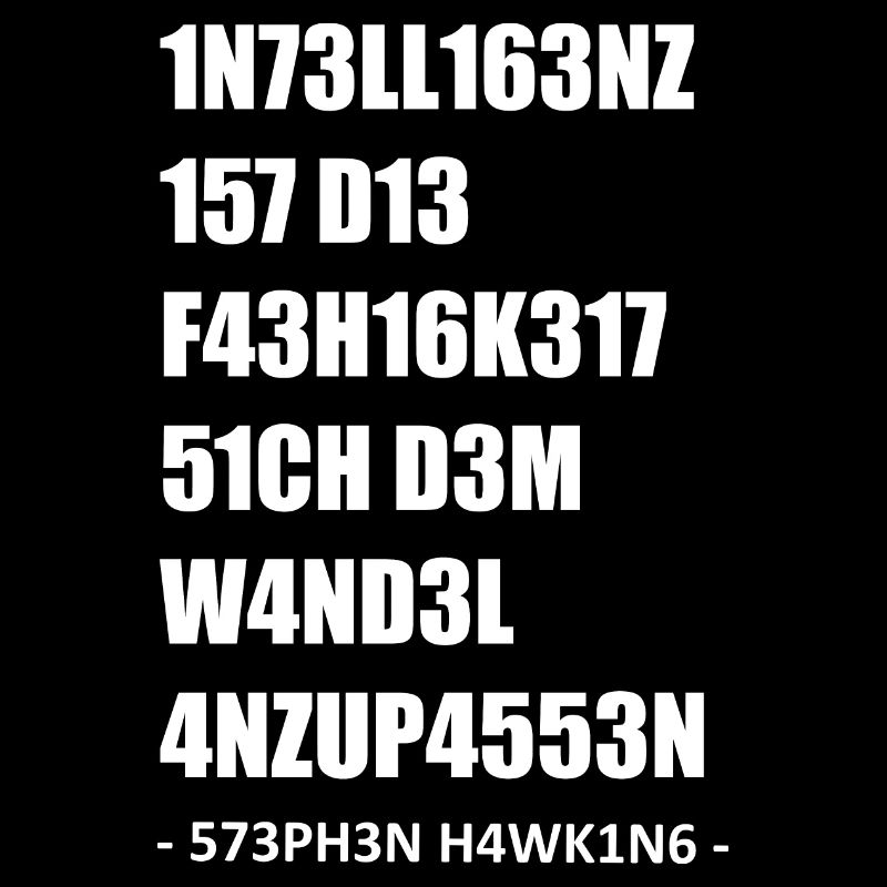 Intelligence 1337 LEET [blanc]