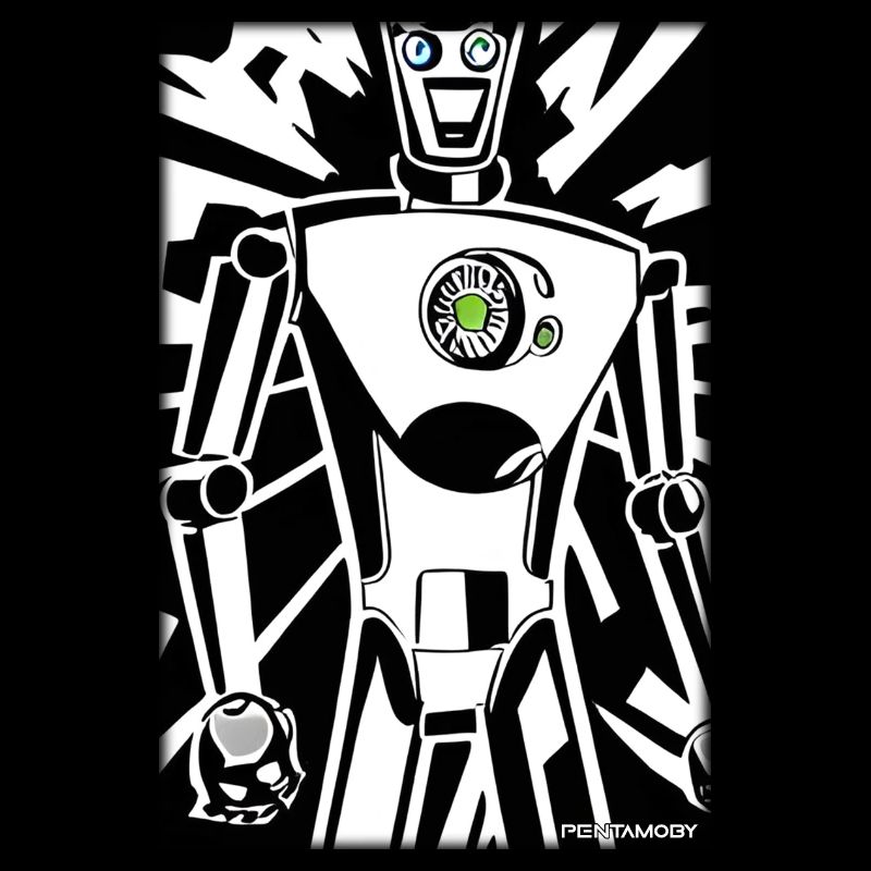Roboter Comic Zukunft Cyborg Maschine Technik