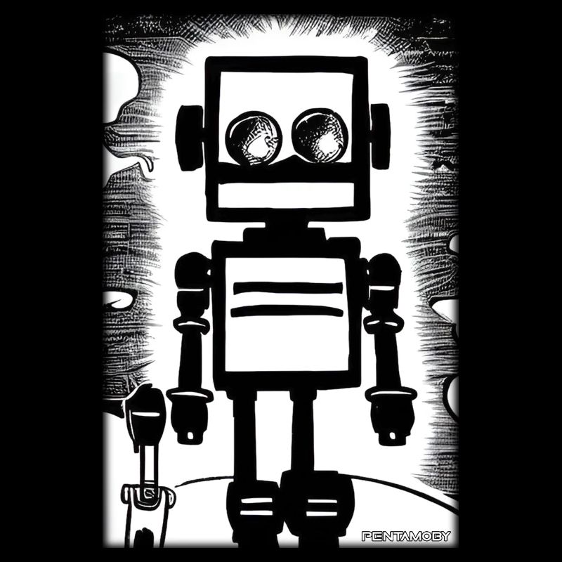 Roboter Comic Zukunft Cyborg Maschine Technik